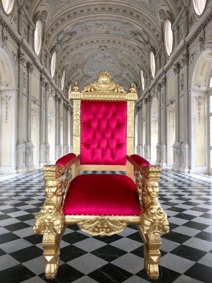 B/NEW THRONE CHAIR- THRONE CHAIR SOLID MAHOGANY FRAME Carousel 1