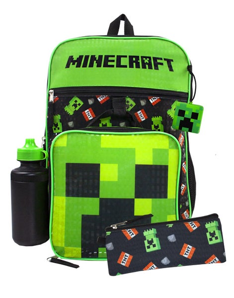 Minecraft Back pack set 5 Piece Black 5 Piece Backpack Set (Boys) Carousel 1