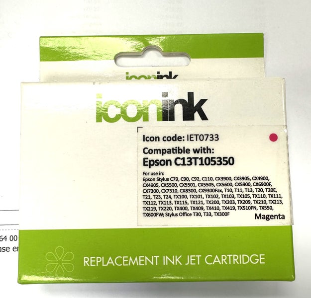 Icon Compatible EPSON IET0733 MAGENTA Ink Cartridge #19 ~Low Reserve~ (D14) Carousel 1