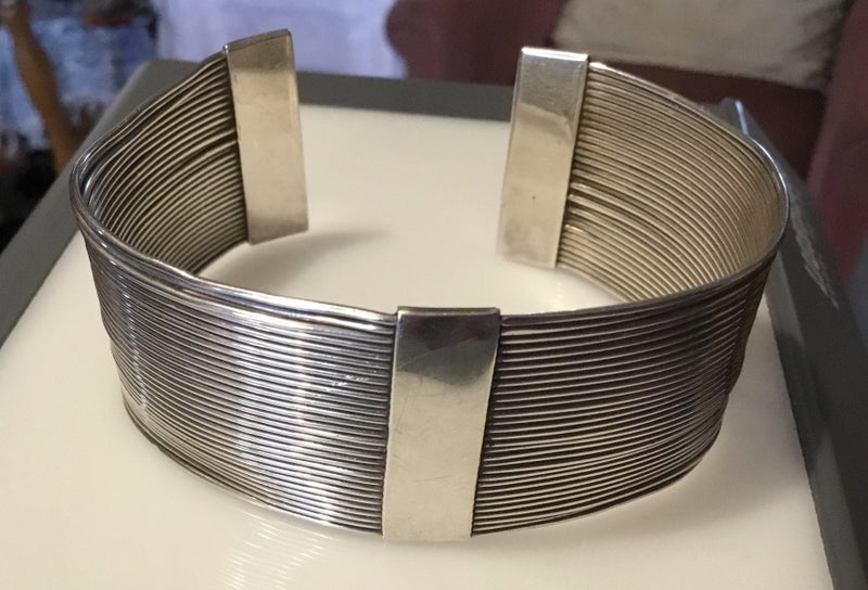 Sterling Silver VINTAGE Cuff Bracelet (52.7 Grams) Carousel 14