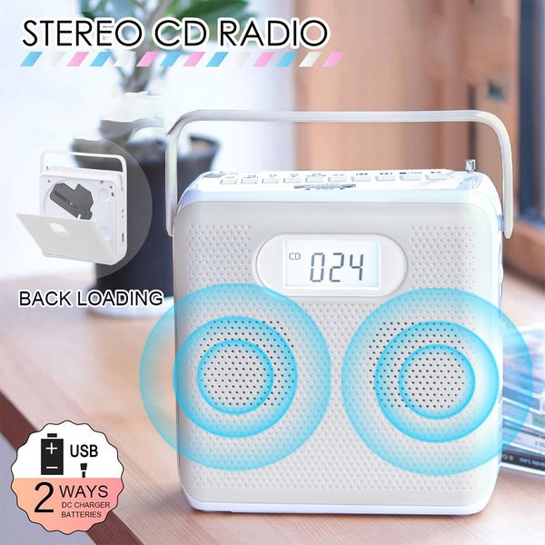 CD Player Portable Bluetooth Boombox CD Player with Speakers Carousel 1