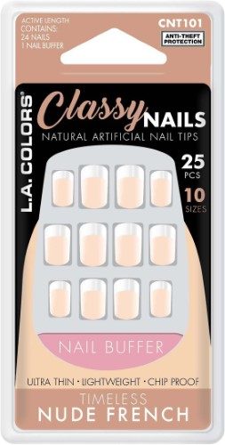 Artificial Nails - LA Colors Classy Nails Timeless Nude (25pc) Carousel 1