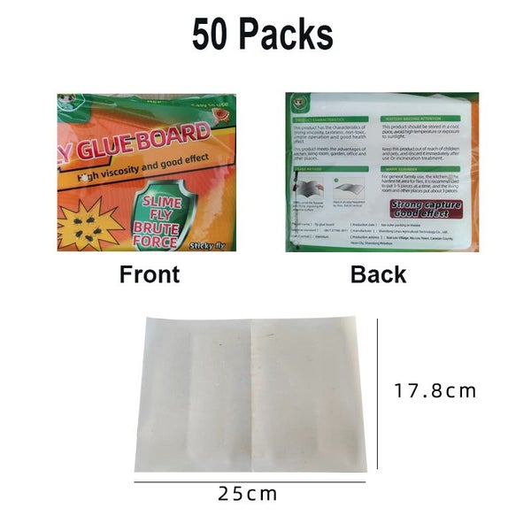 Fly Traps Bugs Sticky Board 50 Pack Carousel 2