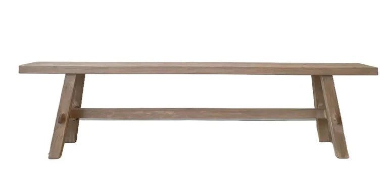 Alabaster Reclaimed Wood Long Bench Carousel 1
