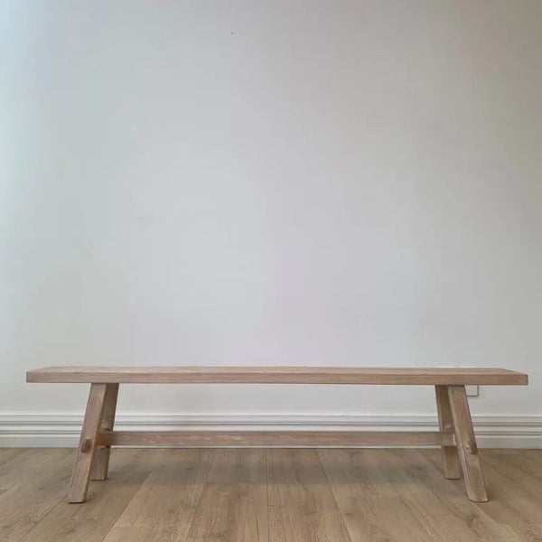 Alabaster Reclaimed Wood Long Bench Carousel 2