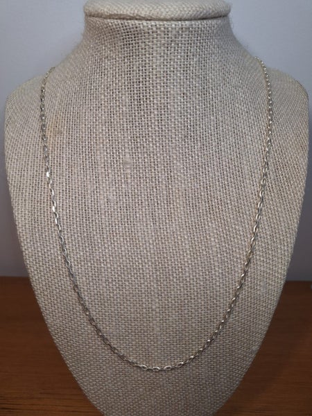 Jewellery Clearance - Solid Silver Rectangle Belcher Chain - 60cm Carousel 1
