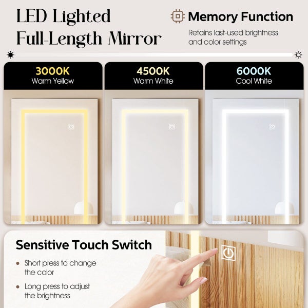 LED Mirror Cabinet Jewelry Storage Shelf Organiser Lockable Floor Stand Carousel 2