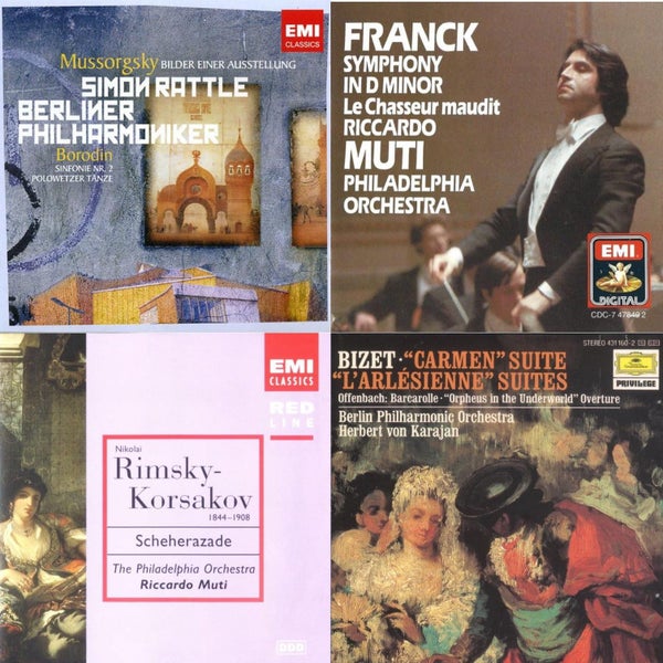MUSSORGSKY/ BORODIN/ FRANCK/ RIMSKY-KORSAKOV/ BIZET - Rattle/Muti/Karajan [4CDs] Carousel 1