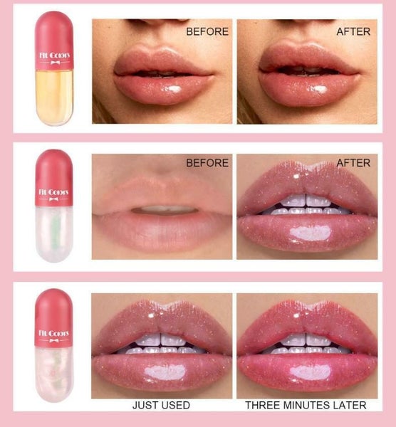 3PCS SET Lip Plumper Liquid Instant Volumising Filler Pump Enhancer Moisturizing Carousel 2