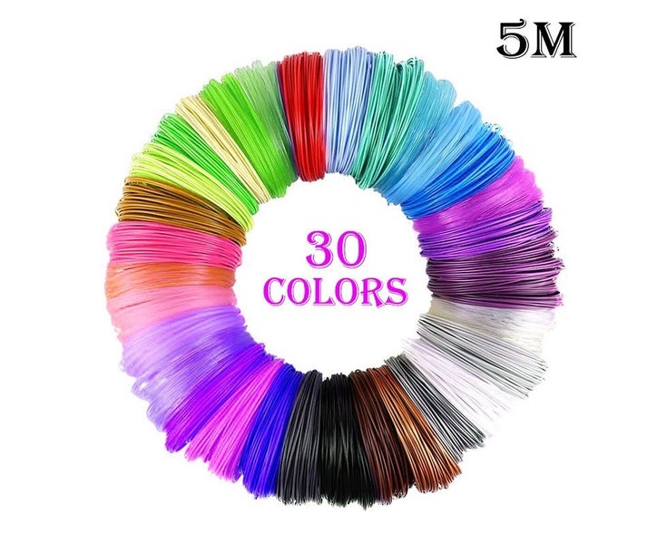 30 Colors Total 150m/492 feet PLA 3D Printing Pen Filament Refill, 1.75mm H Carousel 1