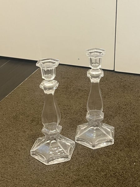 RCR Crystal Candlesticks (x2) 24cm Carousel 1