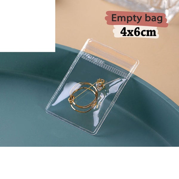200X Anti Oxidation Transparent Bag Jewellery Zip-lock Poly Pouch Bags 4x6cm Carousel 1