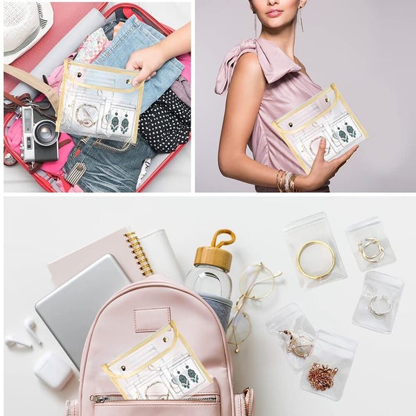 200X Anti Oxidation Transparent Bag Jewellery Zip-lock Poly Pouch Bags 4x6cm Carousel 2