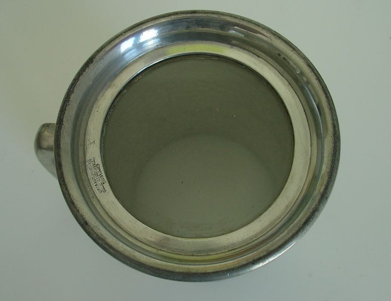 English Pewter Tankard With Glass Bottom Carousel 2