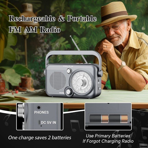Portable Radio with Bluetooth AM FM Radio Carousel 2