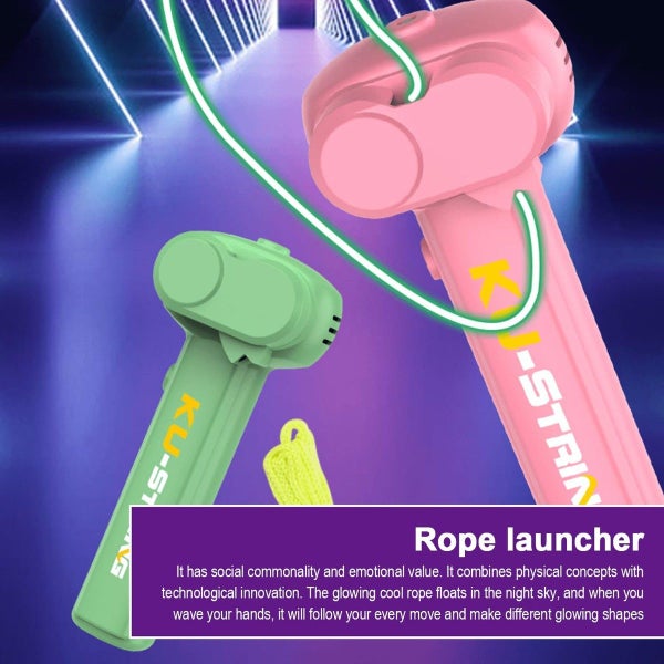 Glow in The Dark Loop Rope Launcher Propeller Lasso Pressure Reducer Carousel 1