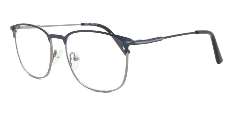 Full Rim Square Blue Gunmetal SmartBuy Collection Brend 890A 53 Fashion Unisex Carousel 2
