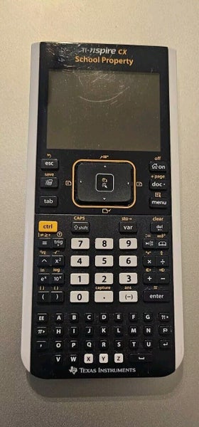 Texas Instruments TI-Nspire CX (non-CAS) calculator. Missing cover.NCEA approved Carousel 1