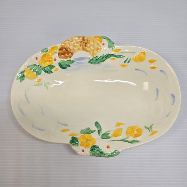 Clarice Cliff Oval Bowl Bridge over Stream Spring Flowers Art Deco64576318118914110