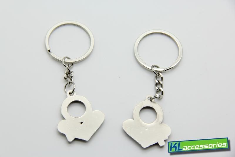 Set Alloy Pair Lover Male & Female Heart shaped Forever love Key Ring Key Chain Carousel 2