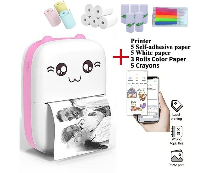 Mini Printer, Pocket Printer, Portable Bluetooth Thermal Printer, Mobile Ph Carousel 1