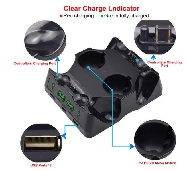 PS4 VR Controller Charger for Playstation 4/PS4 Pro /PS4 Slim Controller Carousel 2