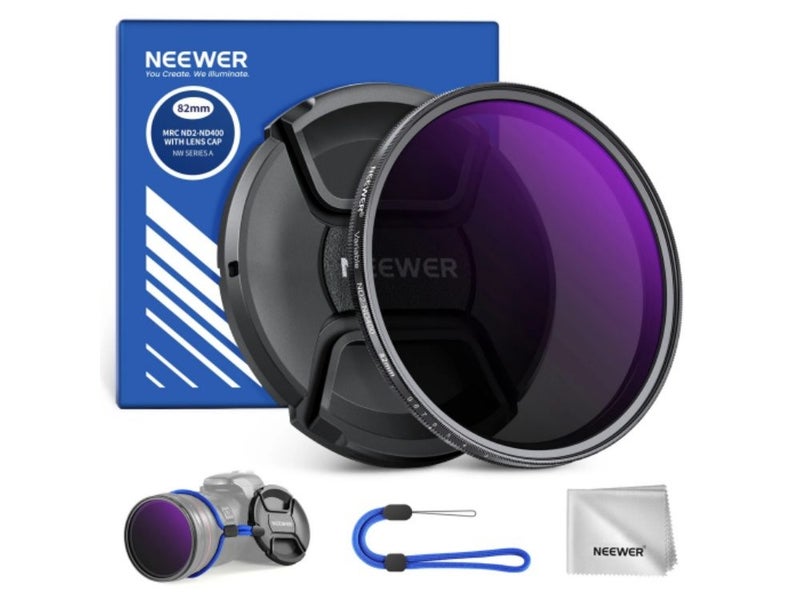 NEEWER (1-9 Stops) Variable ND Filter with Lens Cap -82mm Carousel 1