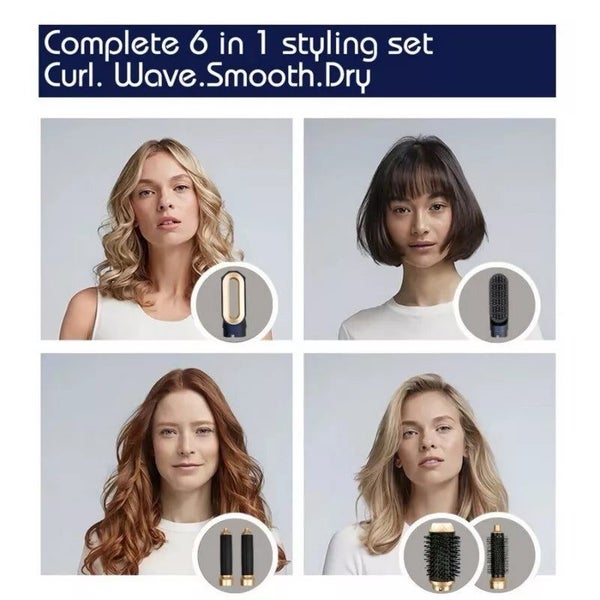 All in 1 Hair Styling Set - Hair Dryer, Straightener, Curling Iron & Hot Air ... Carousel 2