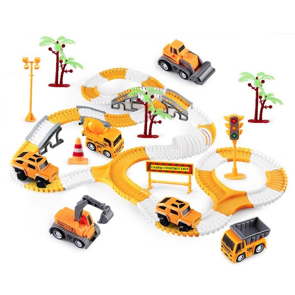 305 PCS Kids Construction Race Track Toy Set Carousel 1