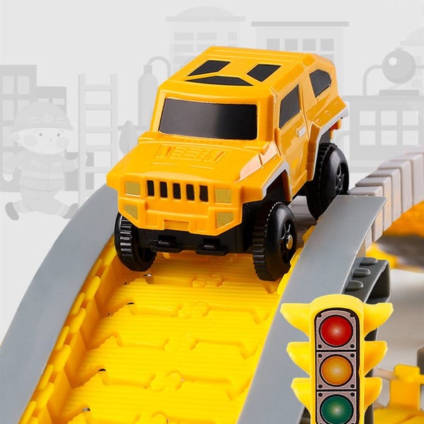 305 PCS Kids Construction Race Track Toy Set Carousel 5