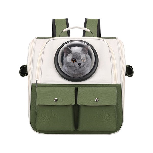 ZOOMIES Cat Capsule Backpack - Green Carousel 1