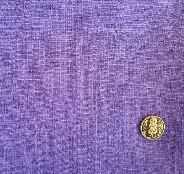 VINTAGE FABRIC 1980's DRAPEY RAYON VICOSE LINEN TYPE VIOLET 1.6 + 1 M x 112 cm w Carousel 4
