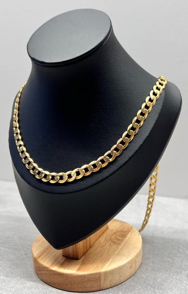 MHJ-10kt Yellow Gold Solid Curb Chain Carousel 1
