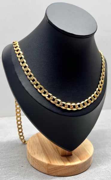 MHJ-10kt Yellow Gold Solid Curb Chain Carousel 2