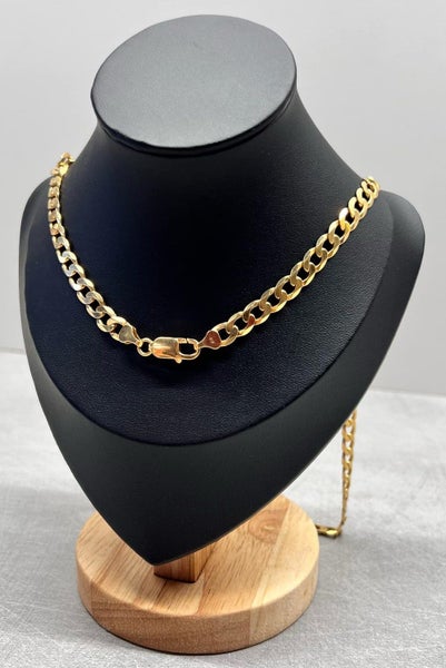 MHJ-10kt Yellow Gold Solid Curb Chain Carousel 6