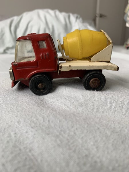 Vintage Cement Mixer Truck 5" Scale Model Friction Japan Metal And Plastic Carousel 1