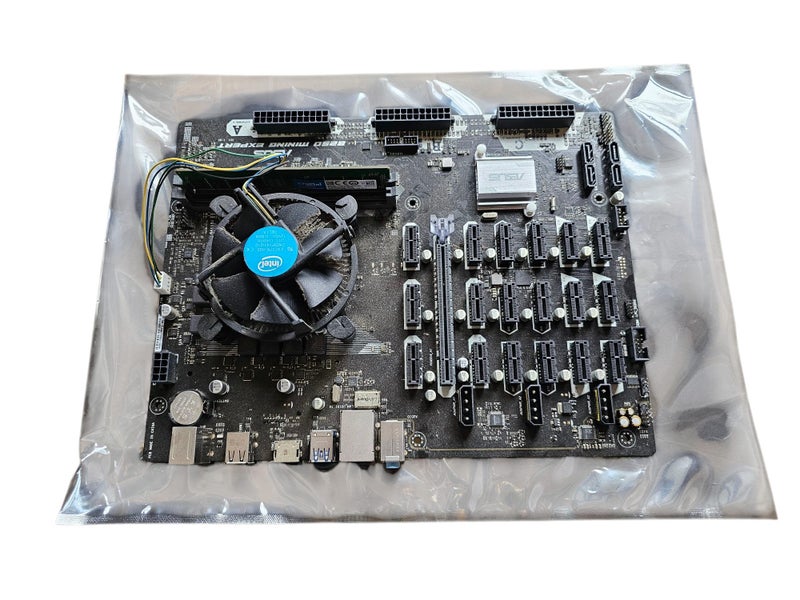 Intel Celeron CPU + 4GB DDR4 RAM + Faulty B250 Mining Expert Motherboard Carousel 1