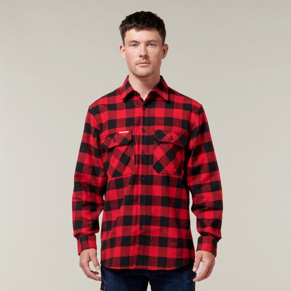 Hard Yakka Long Sleeve Check Flannel Shirt Carousel 2