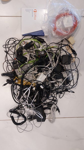 Assorted cords and chargers Carousel 1
