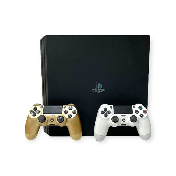 Sony Playstation 4, x2 Games, x2 Controllers (Worn analogue stick) Carousel 1