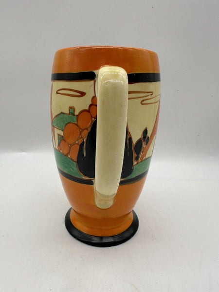 Clarice Cliff Trees & House Coronet Jug, circa 193062996880526081111