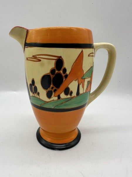 Clarice Cliff Trees & House Coronet Jug, circa 193062996880526081113