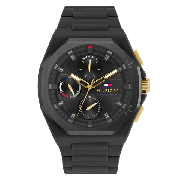 Tommy Hilfiger Silicone Black Dial Multi-function Men's Watch - 1792120 Carousel 1