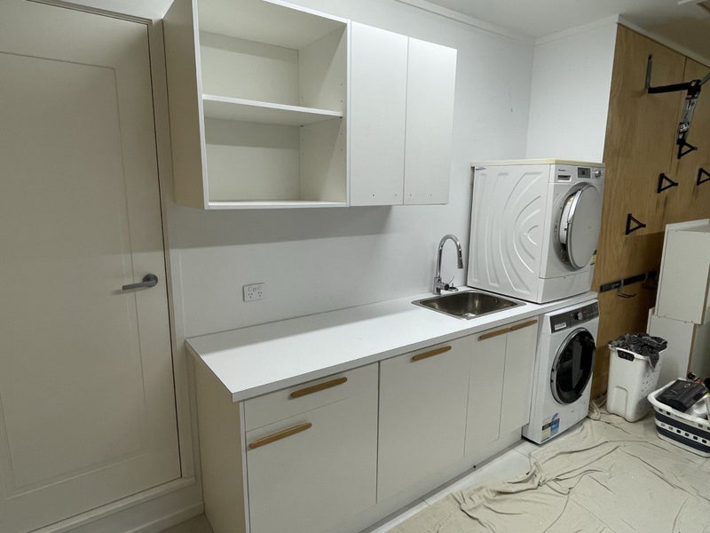Laundry tub, bench and cupboards Carousel 4