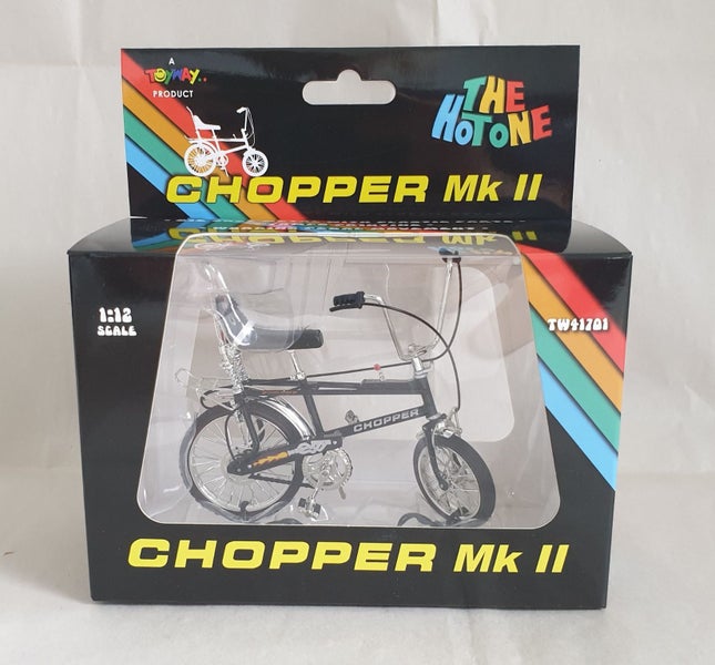 CHOPPER BIKE MKII 1:12 SCALE BACHMANN TOYWAY MODEL RALEIGH CHOPPER MK 2 BLACK Carousel 1