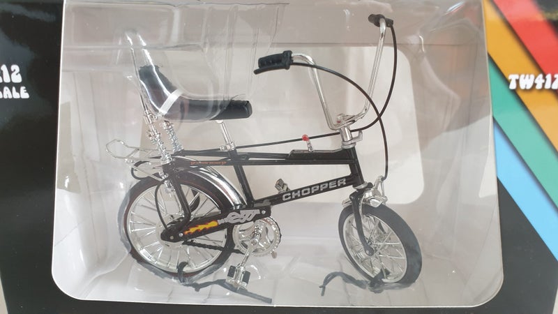 CHOPPER BIKE MKII 1:12 SCALE BACHMANN TOYWAY MODEL RALEIGH CHOPPER MK 2 BLACK Carousel 2