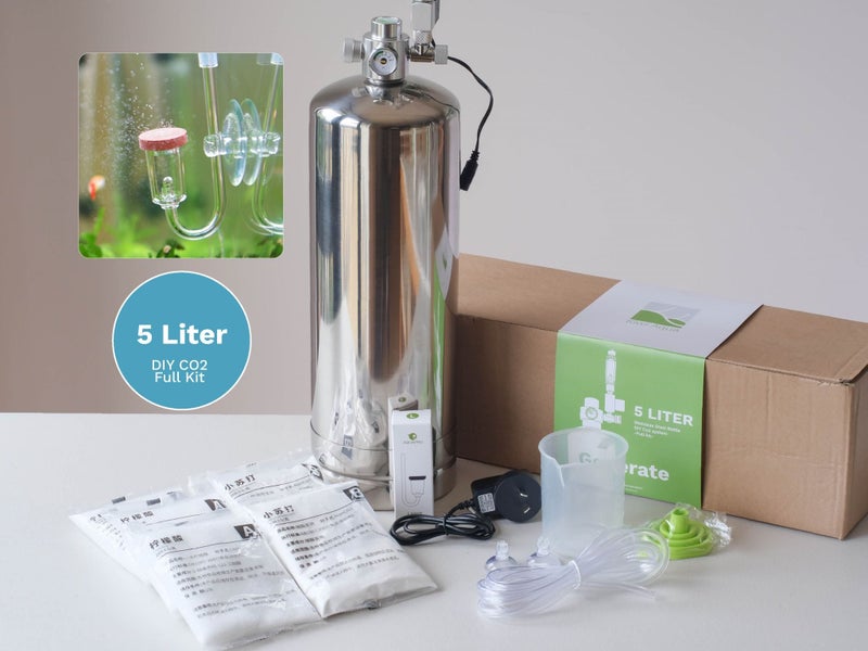Kiwi Aqua 5Litre DIY CO2 Stainless Bottle Full Kit Carousel 1