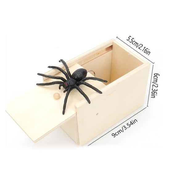 Wooden Prank Spider Scare Box Carousel 9