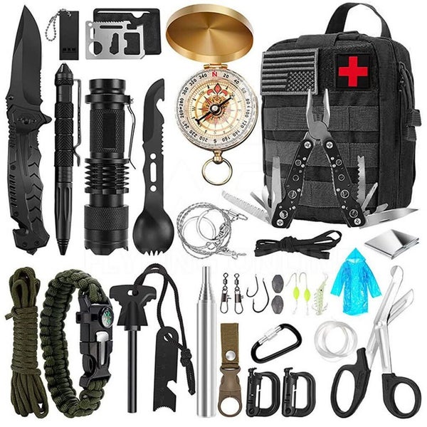 Emergency Survival Equipment Kit Sports Tactical Hiking Camping Carousel 1