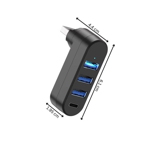 4 in 1 USB Data Hub 180 Degree Rotatable Carousel 10
